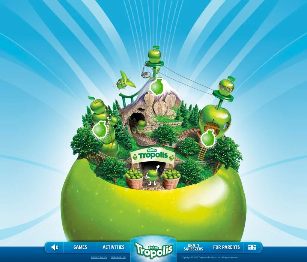 Pepsi Tropicana Tropolis: An Interactive World project interface